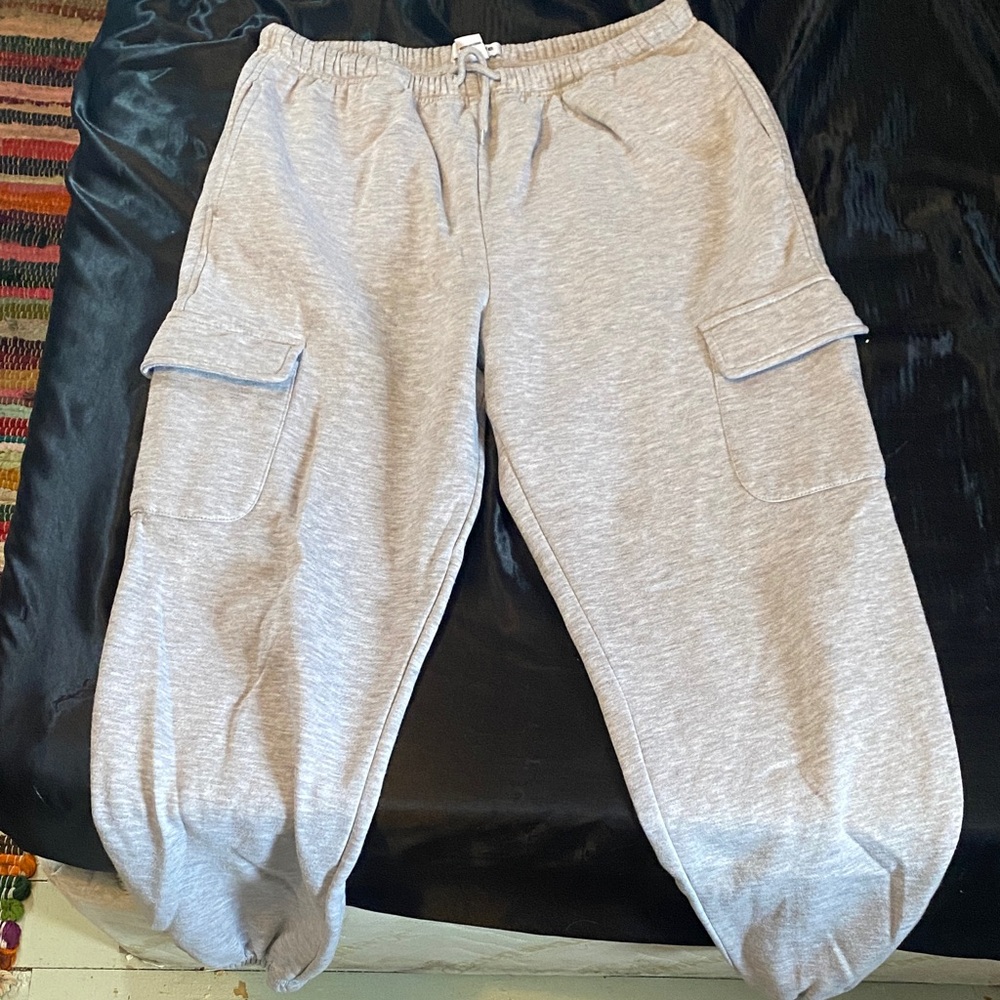 Gray Cargo Sweatpants